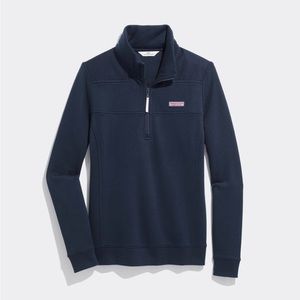 Vineyard Vines Navy Quarter Zip Shirt